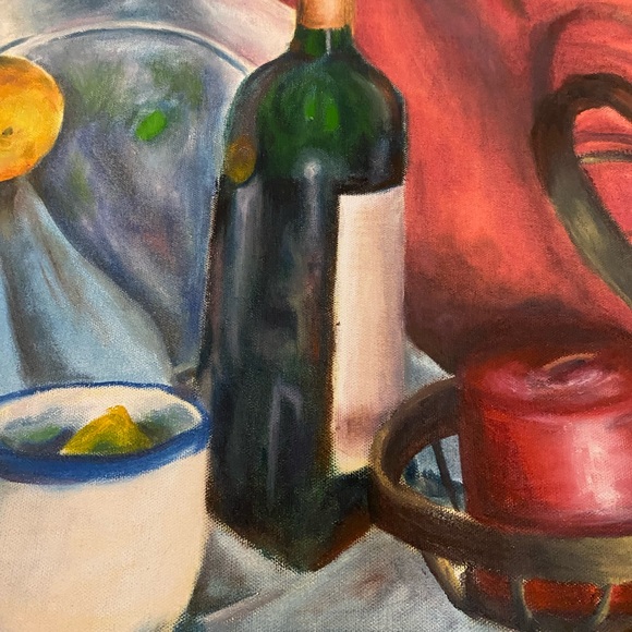 Original art on canvas. Still life. Unsigned - Picture 4 of 5